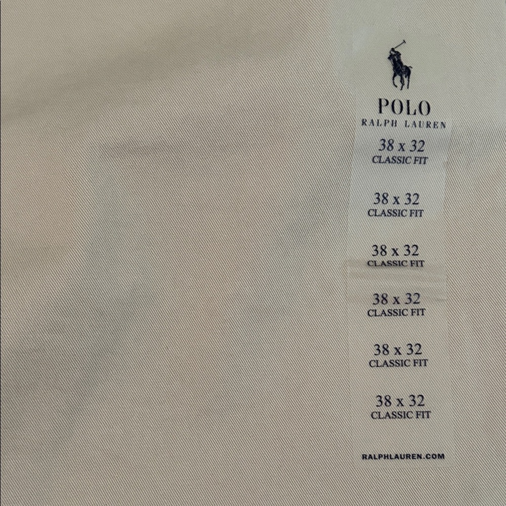 Polo by Ralph Lauren Men's Khaki Chinos NWT Classic Fit W38 L32 Coin Pocket - Picture 6 of 11